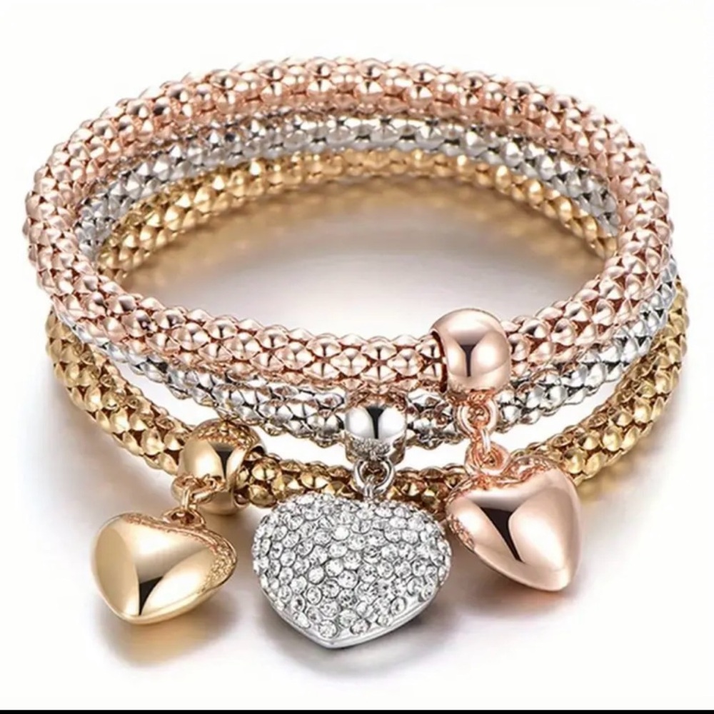 Stunning  Silvery Rose Corn Chain Bracelets.
